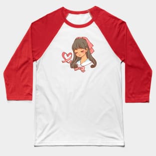 Ribbon Heart Baseball T-Shirt